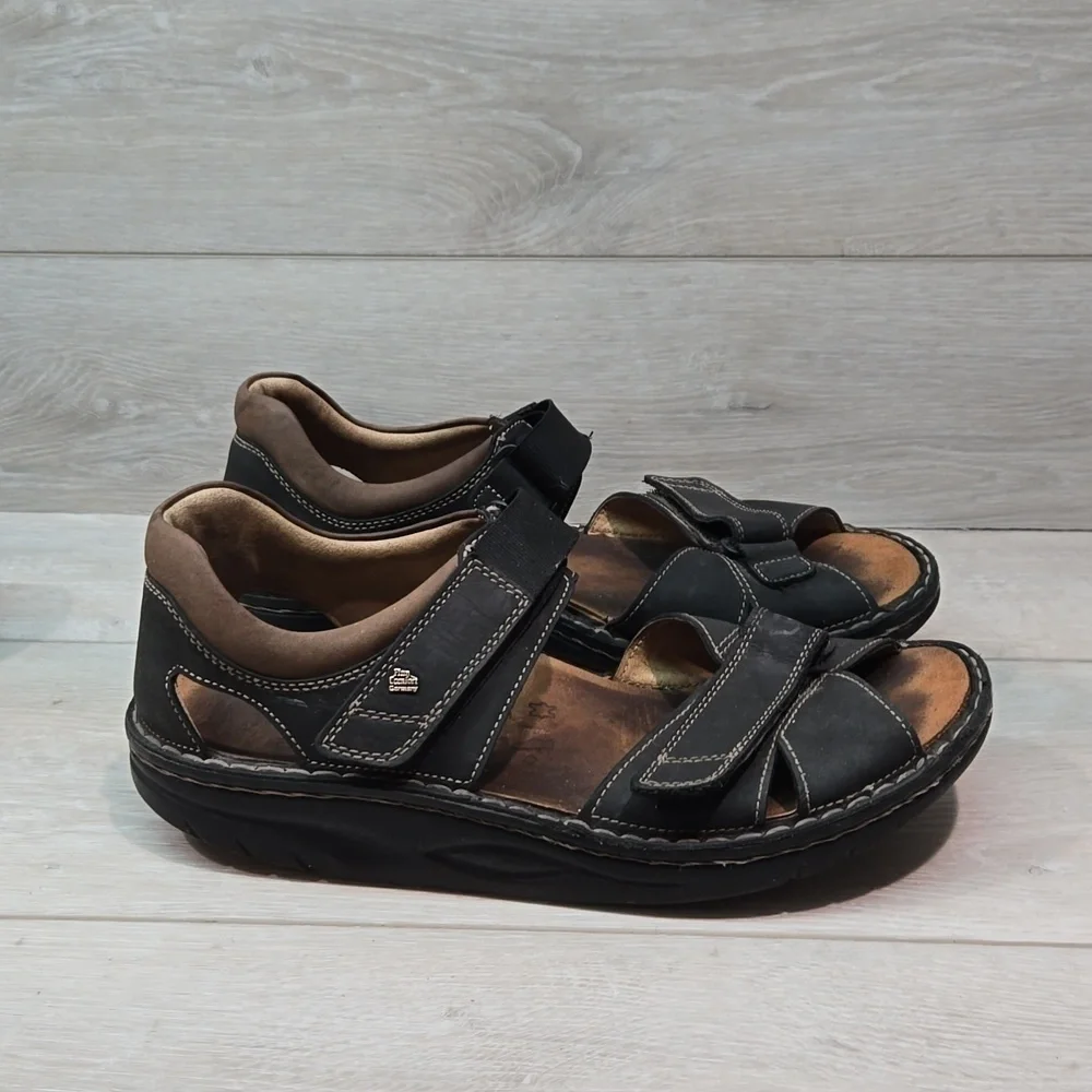 Finn Comfort Women Samara Leather Hook&loop Sandals shoes sz 42/11